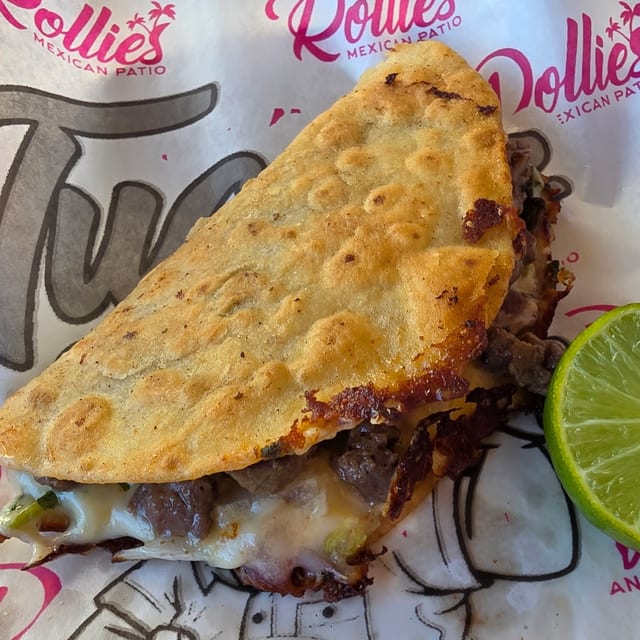 Carne Asada Cheesy Taco.